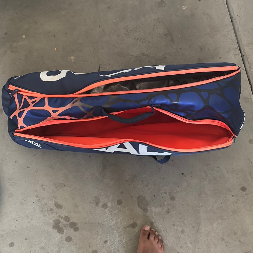 Head Blue and Orange Tennis Bag + 2 Head Graphene 360 Radical Pro Rackets - USED